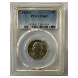 1939-D Washington Quarter PCGS MS65