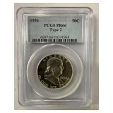 1956 Franklin Half Dollar PCGS PR66