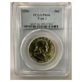 1956 Franklin Half Dollar PCGS PR66