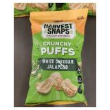 Calbee Harvest Snaps Crunchy Puffs White Cheddar Jalapeno (Lot of 3)