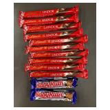 Lindt Lindor Milk Chocolate Truffle Bars - 9 x 1.3 oz Bars & Baby Ruth Bars (Assorted Candy) - 12 Total Bars