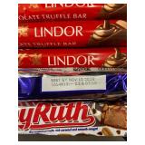 Lindt Lindor Milk Chocolate Truffle Bars - 9 x 1.3 oz Bars & Baby Ruth Bars (Assorted Candy) - 12 Total Bars