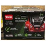 ^Toro 60V MAX* 21 in. (53cm) Stripe  Dual-Blade Self-Propel Lawn Mower Model 21623 Msrp $729.00