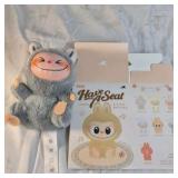 Pop Mart Labubu Have A Seat Plush Gray Bunny Monster Figure w/ Box