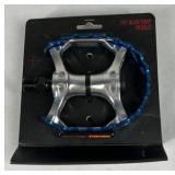747 Bear Trap Bike Pedals Aluminum Platform Bicycle Pedals Blue Silver