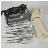 KitchenAid Hand Mixer with Attachments Whisks Beaters Dough Hooks
