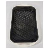 Rectangular Cast Iron Griddle Pan Enameled Exterior Rectangular Stove Top Griddle