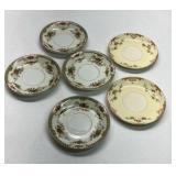 Vintage Lenox China Nautilus Floral Saucer Lot of 6 USA