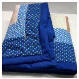 Handmade Patchwork Quilt Blanket Multicolor Floral Geometric Tie Quilt Throw