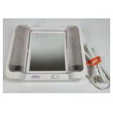 Jerdon Lighted Makeup Mirror Folding Vanity Mirror Adjustable Lighting