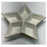 Italian Ceramic Star Divided Serving Dish 5 Section Appetizer Tray Made in Italy