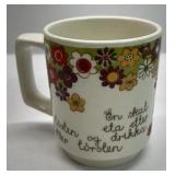Figgjo Flint Turi Design Folklore Coffee Mug Norway Floral Scandinavian Cup