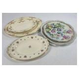 Vintage Floral China Plates Bavaria Japan Porcelain Serving Plates