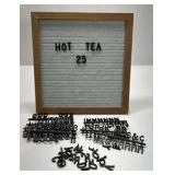 Letter Board Wood Frame Felt Message Board Changeable Letters Display Sign