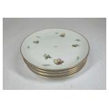 Harmony House China Dessert Plates Floral Gold Trim Porcelain Tableware