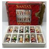 World Santa Figurines Holiday Collection Hand Painted Christmas Figures Boxed Set