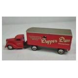 Dapper Dan Shaving Cream Diecast Truck Bank Red Vintage Style Advertising