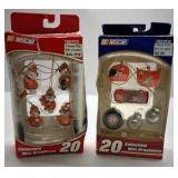 Tony Stewart #20 NASCAR Trevco Mini Ornament Sets Snowmen & Racing Icons