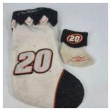 Tony Stewart #20 NASCAR Christmas Stocking With Matching Mini Stocking Ornament