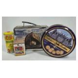 Vintage Style Tin Lot Jelly Belly Despereaux Lunchbox Shortbread Cookie Tins