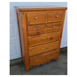 Vaughan Furniture Wood Chest of Drawers Tall Dresser Multi Drawer Storage