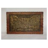 Last Supper Embossed Copper Tone Metal Wall Plaque Religious Wall Art