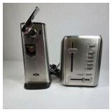 Cuisinart 2 Slice Toaster & Oster Electric Can Opener Stainless Set