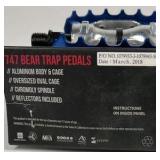 747 Bear Trap Bike Pedals Aluminum Platform Bicycle Pedals Blue Silver