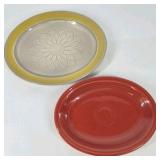 Ceramic Plates Red Dinner Plate and Yellow Floral Plates