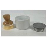 Groovi Collaborative Kitchen Scrub Brush with Holder Soap Dispenser Set