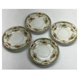 Vintage Lenox China Nautilus Floral Saucer Lot of 6 USA