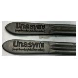 Vintage Unasyn Pharmaceutical Scalpel Metal Pair Advertising