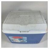 Rubbermaid Blue Cooler Ice Chest with White Lid Portable