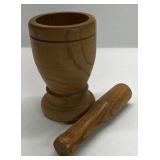 IMUSA Wood Mortar and Pestle Kitchen Grinding Bowl Spice Herb Tool