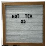 Letter Board Wood Frame Felt Message Board Changeable Letters Display Sign