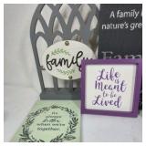 Home Decor Wall Sign Lot Farmhouse Quotes Family Love Wood Frame Plaques