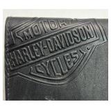 Harley Davidson Motorcycles Leather Wallet Black Embossed Bifold Rider Gear