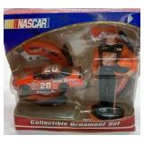 Tony Stewart #20 NASCAR Ornament Set Diecast Car Driver Figure Helmet Trevco