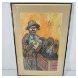 Emmett Kelly Clown Framed Art Print Matted Wall Decor Deck The Walls Framing