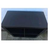 Black Cube Storage Shelf 4 Compartment Bookcase Organizer Display Unit