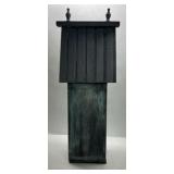 Primitive Wood Birdhouse Tall Star Cutout Rustic Farmhouse Decor