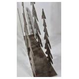 Metal Pine Tree Silhouette Decor Rustic Lodge Forest Cutout Sculpture