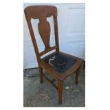 Grand Rapids Chair Co Antique Oak Dining Chairs Set Pressed Back Armchair Michigan