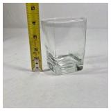 8 Pc Clear Glass Drinkware Set Tall Highball & Square Rocks Glasses
