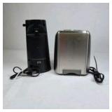 Cuisinart 2 Slice Toaster & Oster Electric Can Opener Stainless Set