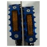 747 Bear Trap Bike Pedals Aluminum Platform Bicycle Pedals Blue Silver