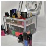 Nail Polish Organizer Case with Assorted Nail Polish Lot