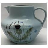 Vintage Stangl Pottery Blue Floral Pitcher Jug USA