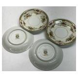 Vintage Lenox China Nautilus Floral Saucer Lot of 6 USA