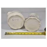 Floral Porcelain Creamer Sugar Bowl Set Gold Trim Vintage Tableware